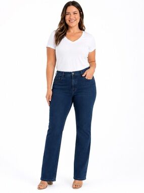 FDJ Women’s  Dark Blue Straight-Leg Jeans size 18